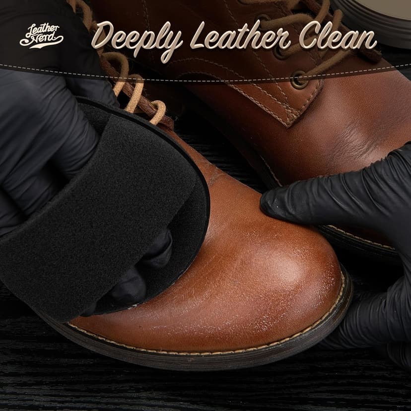 Saddle Soap for Leather, Leather Nerd Leather Cleaner Conditioner for Boots, 4.23 Oz with Sponge, All-Natural Protect Soften and Restore Shoes, Jackets, Purses, Gloves, Vinyl, and Leather Products