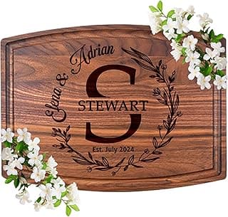 Personalized Cutting Board – Custom Cutting Board Wood Engraved Charcuterie Board, Unique Gift for Wedding, Anniversary, Bridal Shower, Couples, Christmas, Parents & Housewarming