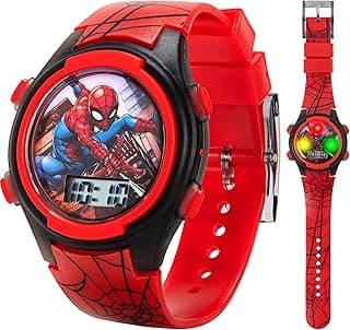 Marvel Spider-Man Kids Watches – Digital Display, Interactive Features, Adjustable Strap, Vibrant Spider-Man Graphics, Durable for Active Kids B073VBBX59