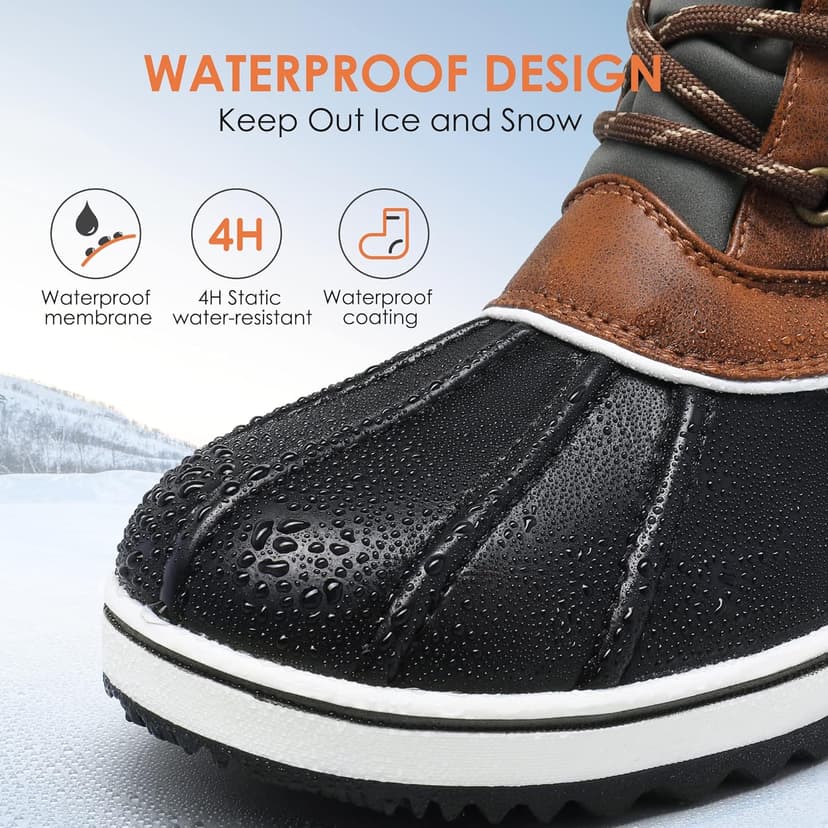 DREAM PAIRS Women's Snow Winter Boots Mid Calf Waterproof Duck Warm Outdoor Winter Boots Shoes