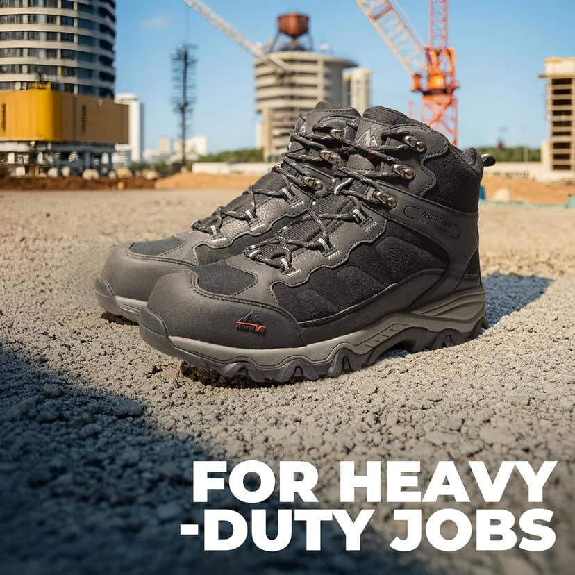 NORTIV 8 Waterproof Steel Toe Boots for Men Slip Resistant Safety Industrial Boots Paladin-Steel