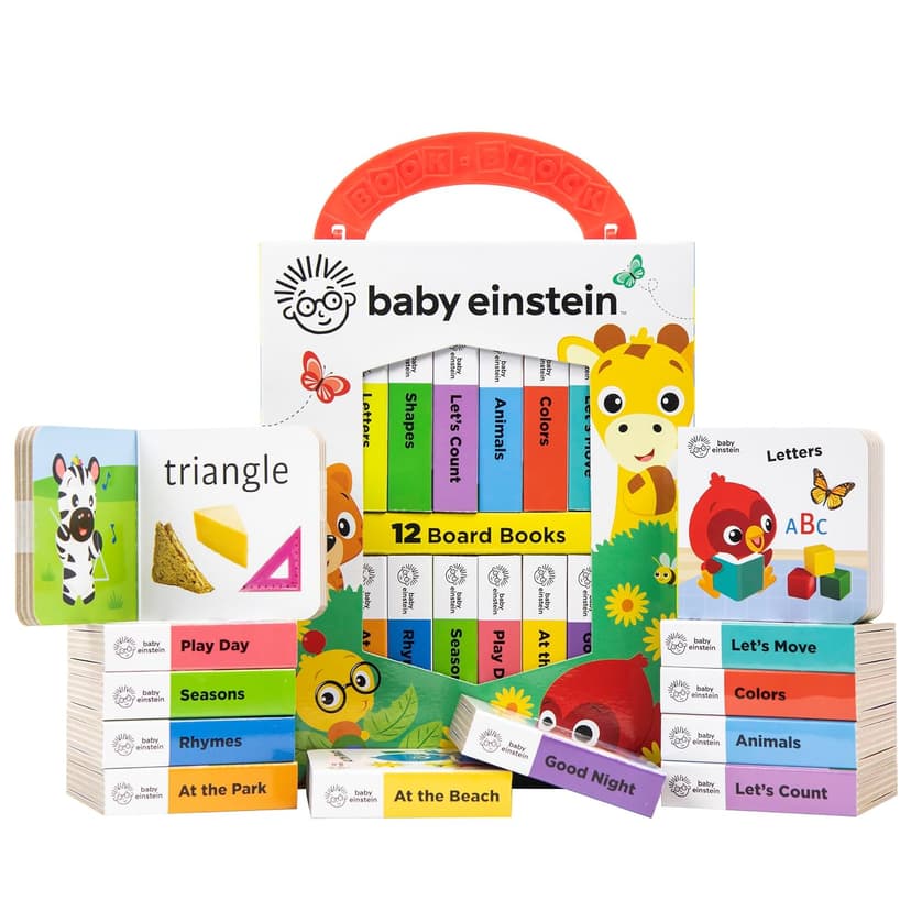 Baby Einstein - My First Library Board Book Block 12-Book Set - First Words, Letters, Counting, and More! - PI Kids 1503751864