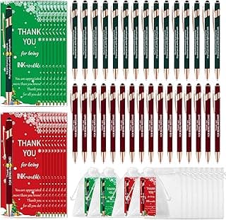 CZWZ 30 Pack Christmas Employee Appreciation Gifts Set, Thank You Pens with Appreciation Cards, Inspirational Ballpoint Pens for Staff Recognition Coworkers Teachers Christmas Thank You Gifts