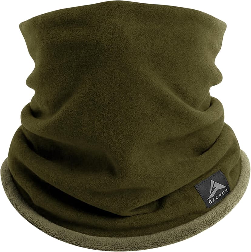 GXCROR Winter Neck Warmer, Reversible Fleece Gaiter Scarf, Windproof Face Mask for Men & Women