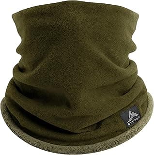 GXCROR Winter Neck Warmer, Reversible Fleece Gaiter Scarf, Windproof Face Mask for Men & Women