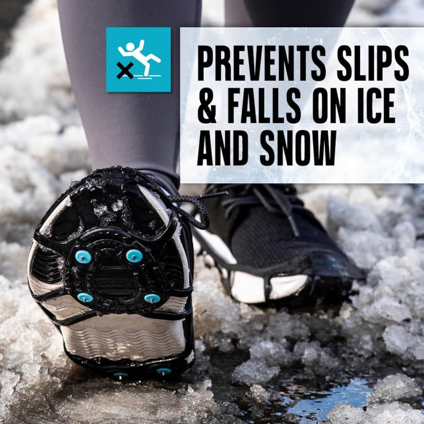 Due North Everyday G3 Ice Cleats for Shoes & Boots - Traction Spikes for Men & Women to Improve Grip on Snow & Ice