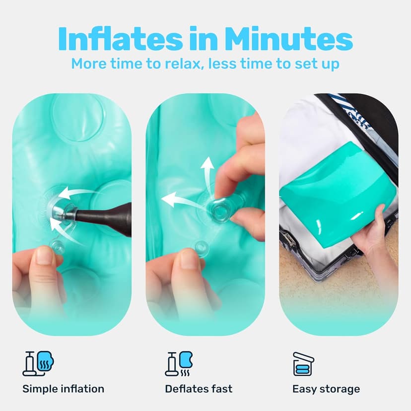 SLOOSH Inflatable Pool Floats Adult,2 Pack Pool Chairs with Cup Holders,Blow up Floats Chair,Hammock Noodle Mat for Relaxing Summer Water Fun Swimming Party Beach