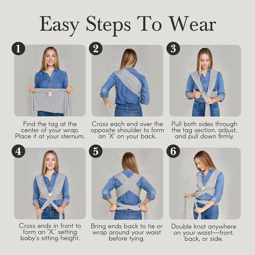 Solly Baby Wrap, Buttery-Soft Baby Carrier Newborn to Toddler 8-25 Lbs., Lightweight & Hands-Free Infant Sling Wrap, Breathable Summer Carrier, Baby Wearing & Postpartum Essential, New Mom Gift, Black