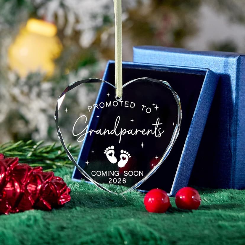 Grandparents Gifts - First Time Grandparents Gifts for Grandma, Grandpa - Baby Pregnancy Announcement Ornament for New Grandma