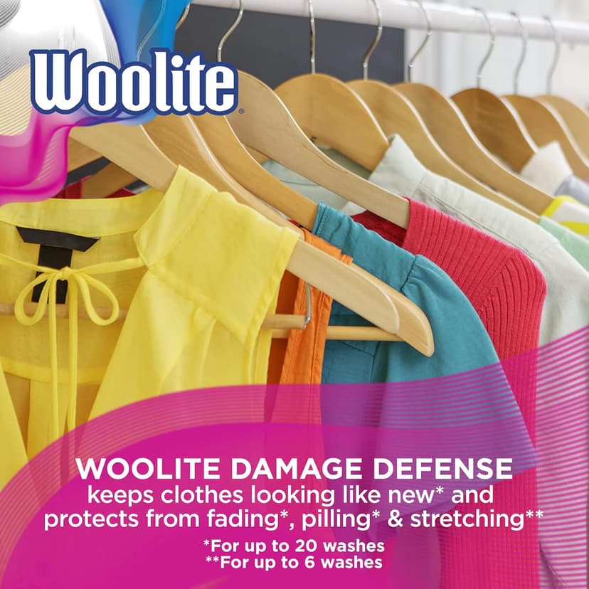 Woolite Damage Defense Laundry Detergent, 33 Loads, 50 Fl Oz, Regular & HE Washers, Packaging May Vary