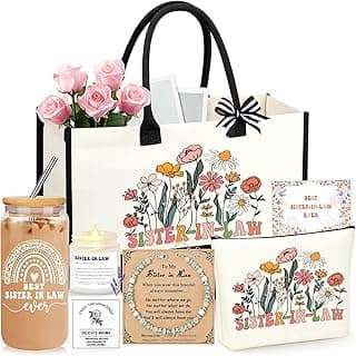 Sister In Law Gifts, Christmas Birthday Mothers Day Unique Gifts for Sister In Law Basket Set of 6