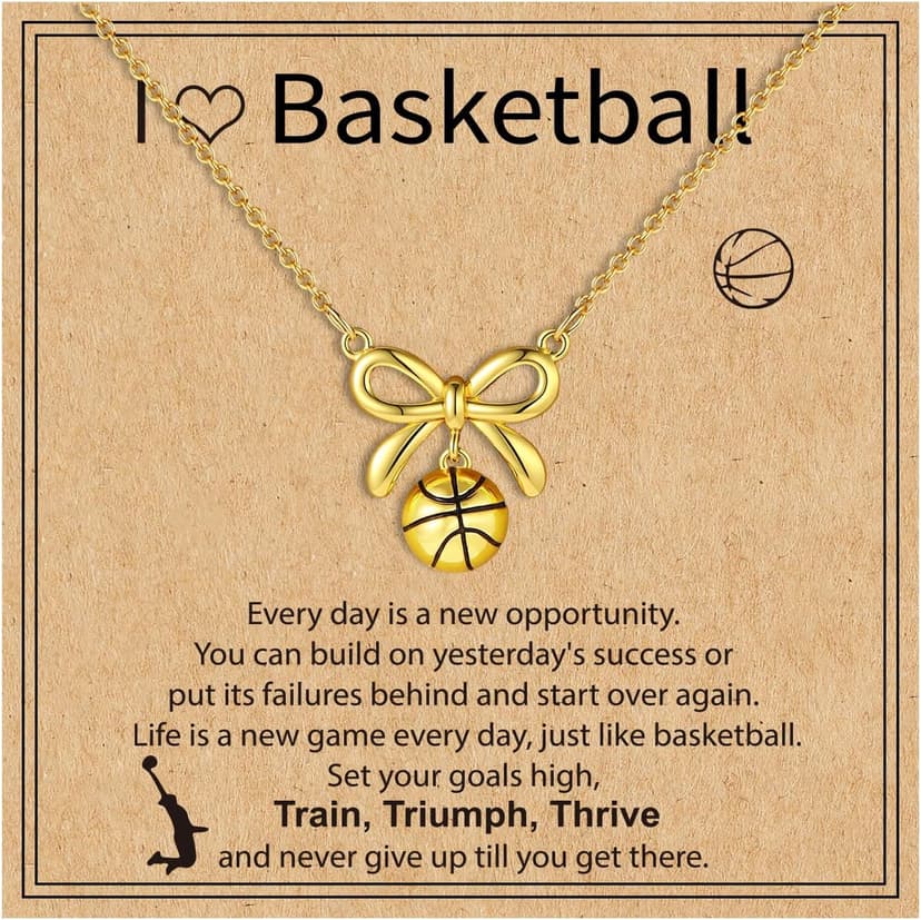 Softball/Soccer/Volleyball/Basketball/Football/Tennis/Pickleball Necklace for Team Coach Player, Sports Lovers Accessories Jewelry Christmas Gifts 16+3 Inches