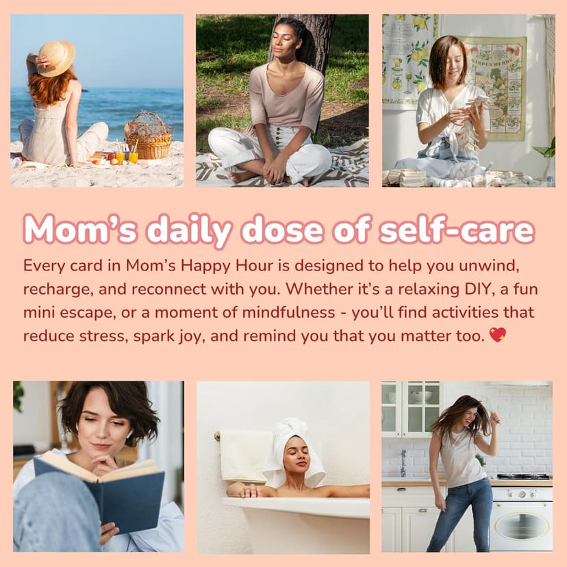 Self Care Gift for Women - 30 Scratch Off Cards with Fun Activities for Mothers - Mom Birthday Gifts from Daughter, Son, Kids - New Mom Gifts - Self Care Present for Coworker, Friend, Sister, Aunt