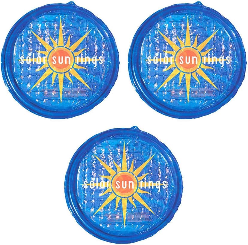 Solar Sun Rings UV Resistant Above Ground Inground Swimming Pool Hot Tub Spa Heating Accessory Circular Heater Solar Cover, Blue (3 Pack)