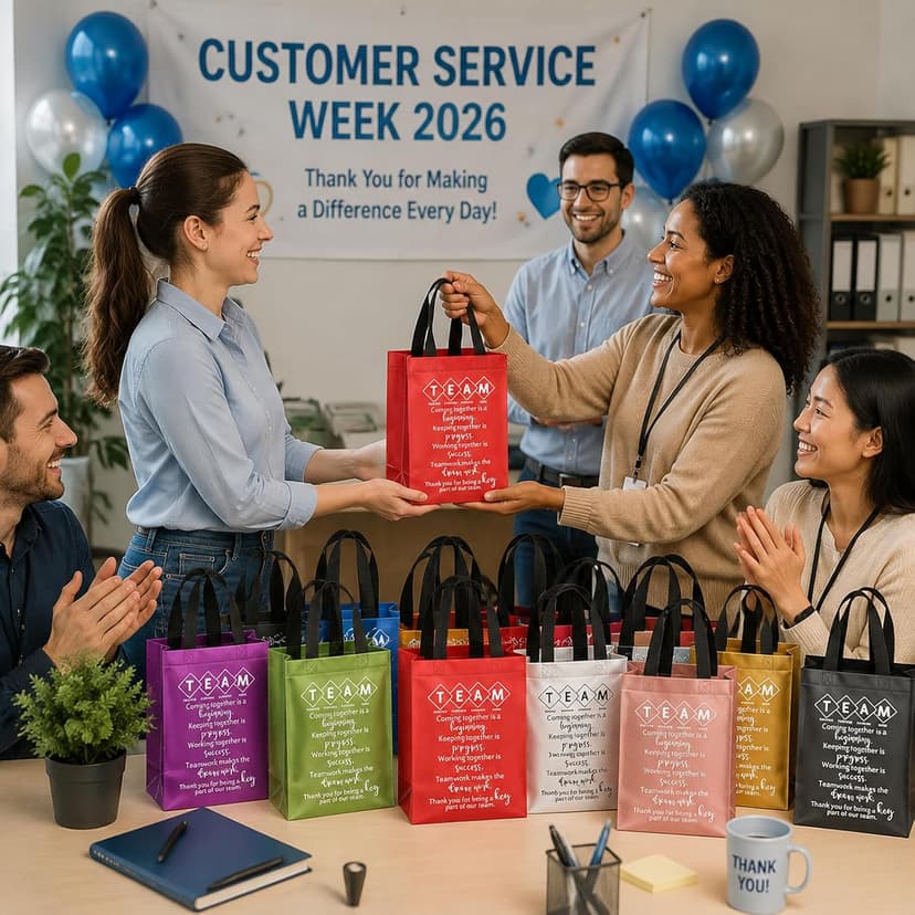 Customer Service Week Employee Appreciation Gifts, Reusable with Handles Gift Bag, Appreciation Gifts Bag For coworker Team Sweetude 25pcs Team Staff Appreciation Thank You Gift Bag Bulk, 10 Colors B0DJVXY2HC