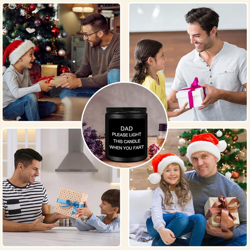 Homsolver Gifts for Dad, Fathers Day Christmas Birthday Dad Gifts from Daughter Son - Sandalwood Scented Candle (7OZ)