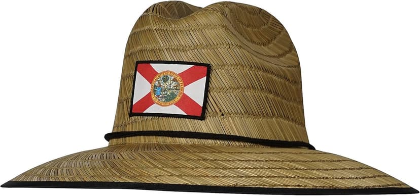 Hook & Tackle Florida Lifeguard | Fishing Stretch Fit | Straw Hat