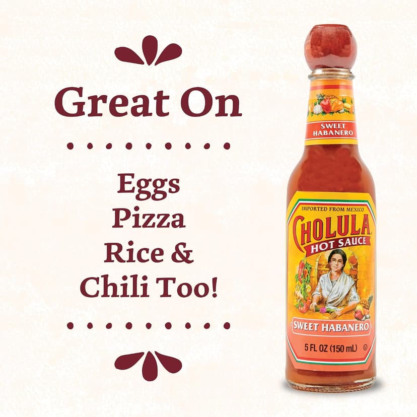 Cholula Hot Sauce Variety Pack, Product of Mexico, Gift Set Includes Six 5 Fl Oz Signature Cholula Hot Sauces for Eggs, Pizza, Mexican Dishes, and More, 30 fl oz B07FTTWDJS
