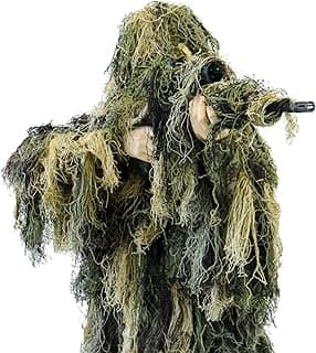 Arcturus Warrior Ghillie Suit - Camouflage Hunting Suit for Men, Military, Hunters, Snipers & Airsoft