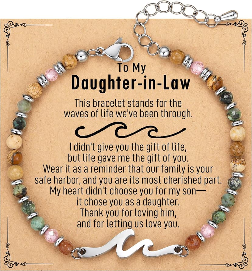 TONY & SANDY Friend Gifts for Women, Unique Birthday Gifts for Women, Sister Gift from Sister, Wave Bracelet, Christmas Stocking Stuffers for Woman Female, Bestie Friendship Bracelets B0FQN355M9