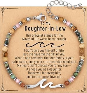 TONY & SANDY Friend Gifts for Women, Unique Birthday Gifts for Women, Sister Gift from Sister, Wave Bracelet, Christmas Stocking Stuffers for Woman Female, Bestie Friendship Bracelets B0FQN355M9