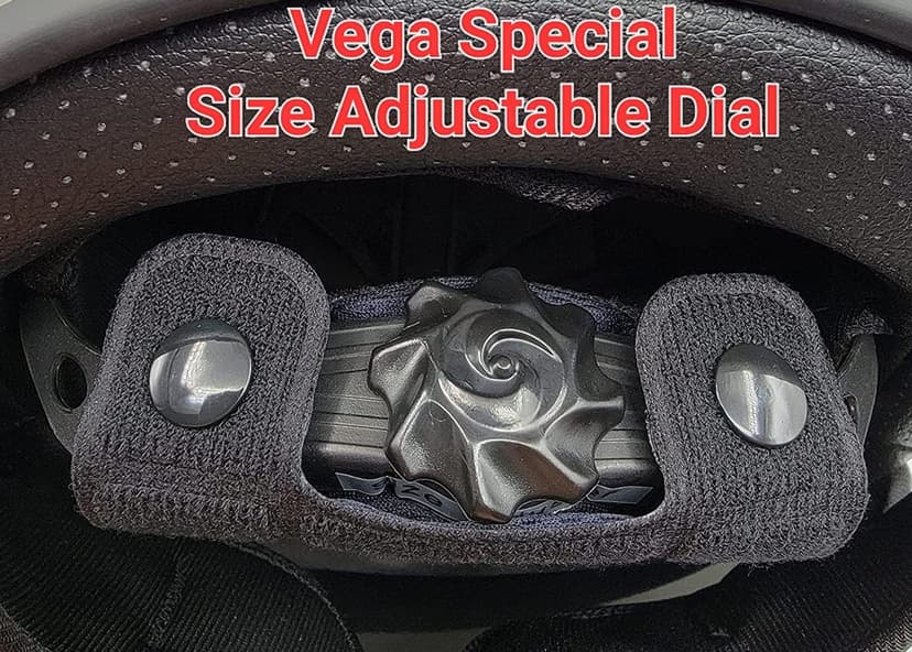 VEGA Warrior Motorcycle Half Helmet with Sunshield/Adjustable Size Dial DOT Half Face Skull Cap for Bike Cruiser Chopper Moped Scooter ATV