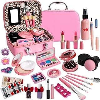 For Ideahome Kids Washable Makeup Girl Toys - Real Make Up Set, Little Girls Makeup Kit for Toddler Kid Children Princess, Christmas Birthday Gift Toys for Girl 4 5 6 7 8 9 10 Year Old