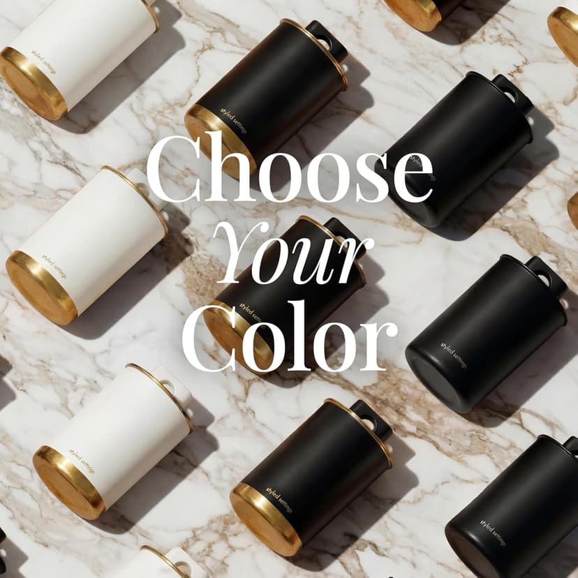 Vacuum Coffee Canister with Airtight Lid – Patented Dual Airtight Coffee Canister with Scoop, Coffee Bean Storage Container or Grounds Container, Storage Container - Black and Gold Kitchen Accessories