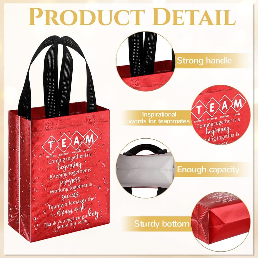 Customer Service Week Employee Appreciation Gifts, Reusable with Handles Gift Bag, Appreciation Gifts Bag For coworker Team Sweetude 25pcs Team Staff Appreciation Thank You Gift Bag Bulk, 10 Colors B0DJVXY2HC