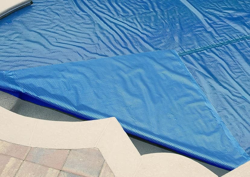 SunHeater Pool Solar Blanket - Heavy Duty Rectangular Thermal Cover with Bubbles - Heat Transfer Solar Pool Heater for In-Ground Swimming Pools - Durable 12 Mil Thick Polyethylene - 16' x 32' Feet