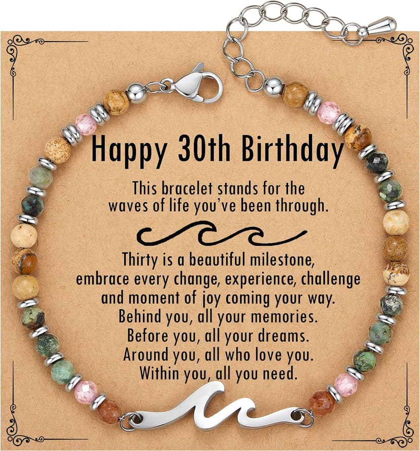 TONY & SANDY Friend Gifts for Women, Unique Birthday Gifts for Women, Sister Gift from Sister, Wave Bracelet, Christmas Stocking Stuffers for Woman Female, Bestie Friendship Bracelets B0FLY9MSD9