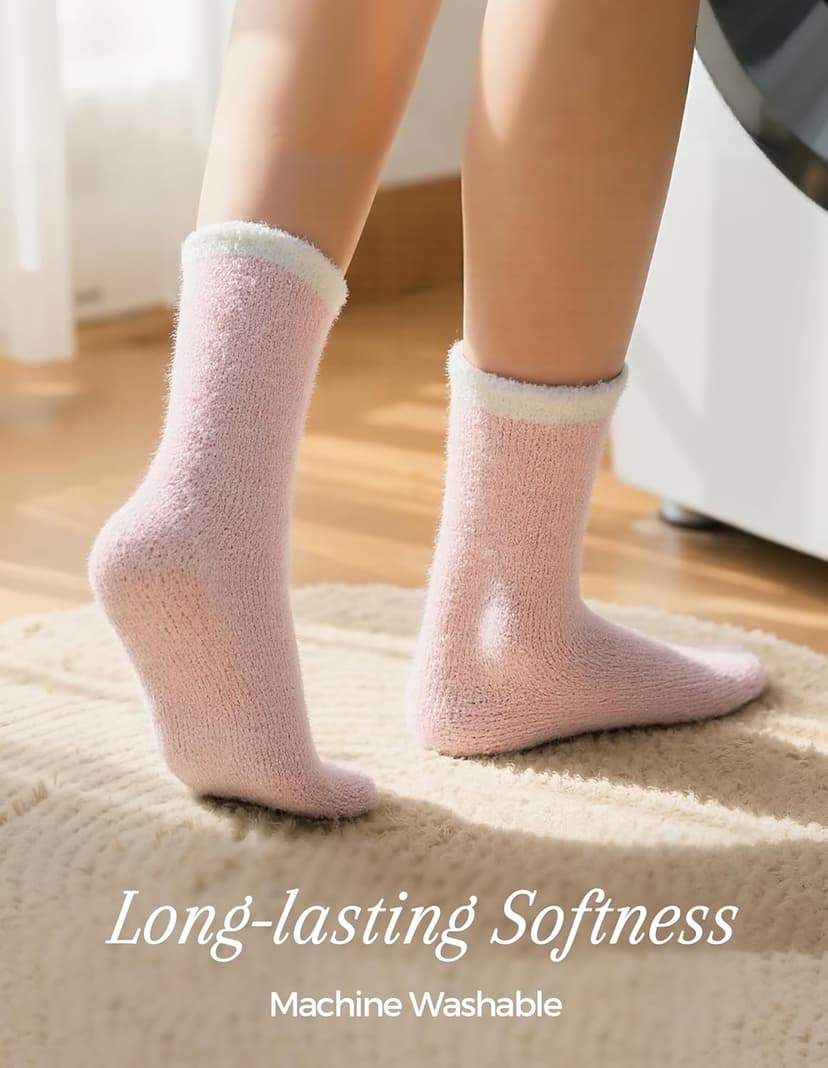 TEHOOK Warm & Cozy Gifts for Women, Fluffy Fuzzy Sock, Plush Sleeping Slipper Socks - Soft Warm Fabric
