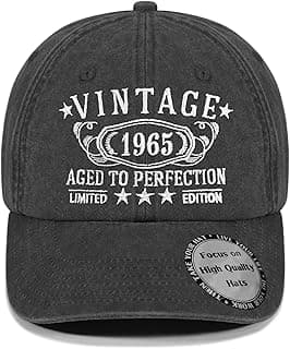 Birthday Gifts for Men Women, Personalized 30th - 100th Birthday Gifts, 1924-1995 Vintage Hat