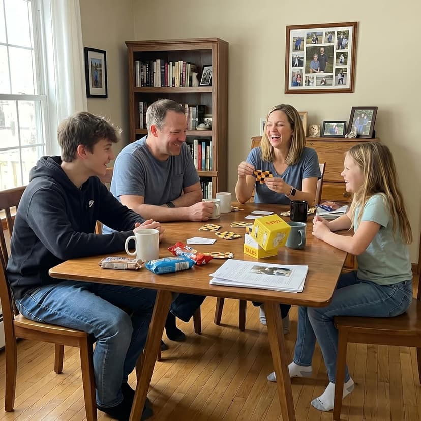 TALES 150 Conversation Cards, Family Edition, Perfect for Family Games for Adults, Teens, and Kids, Family Dinners, Game Nights, Gifts, Holidays, and Gatherings, Prompts for Meaningful Connections
