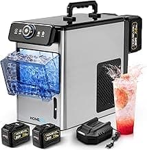 Cordless Rechargeable Battery Powered Ice Maker, 30Lbs/24H Portable Countertop Ice Machine with 2 × 20V Max 7.8Ah Battery and Charger, Self-Cleaning, 5.5H Max Runtime, Stainless Steel