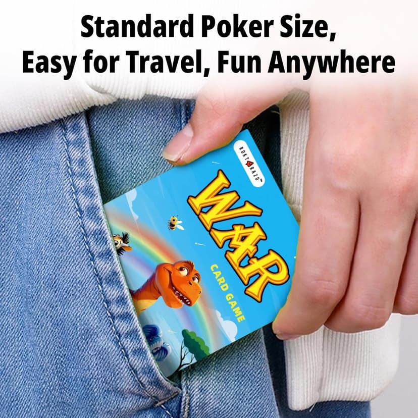 Upgraded Kids Card Games Pack, 6 Decks, Go Fish, Old Maid, Crazy Eights, Memory Match, Slap Jack, War, Playing Cards, Easter Basket Stuffers, Stocking Stuffers