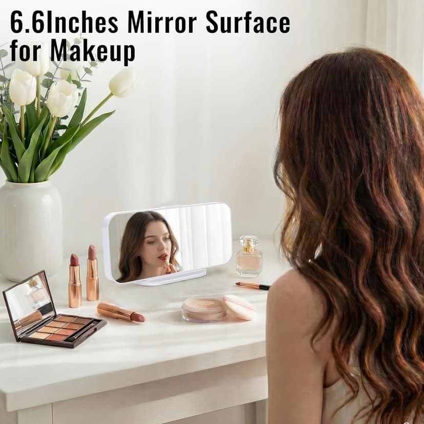 Alarm Clocks for Bedrooms, Slim LED Mirror Digital Alarm Clock, Large Display with Diming Mode, Dual Alarms & USB Ports, 4 Levels Brightness, Desk Clock for Office Home Bedroom Living Room Decor