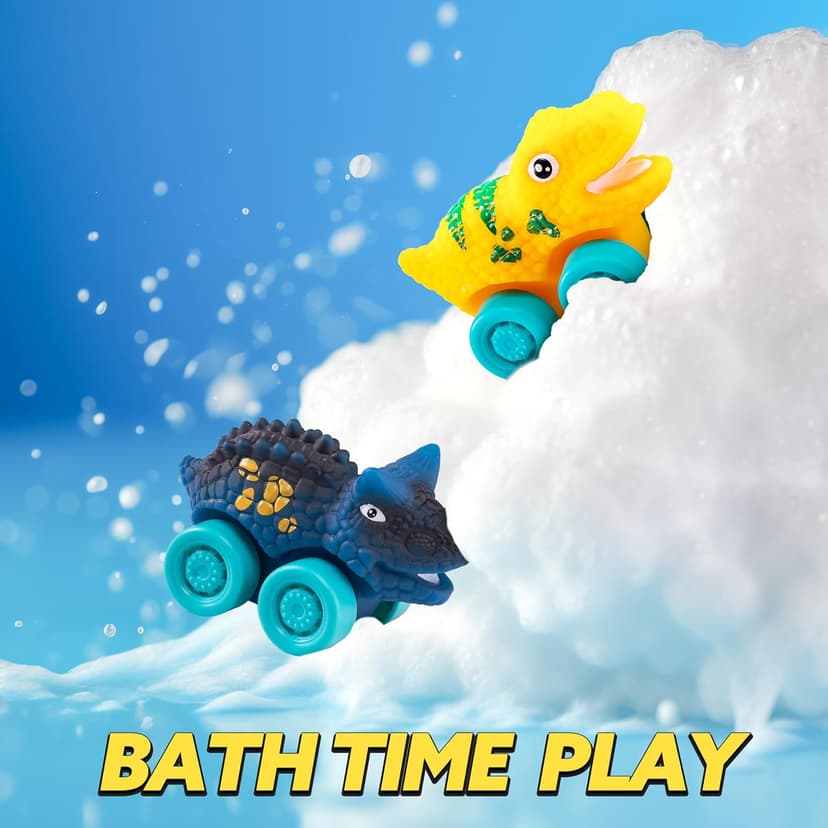 JOYIN Dinosaur Toys for Kids 2-4, Toddler Boy Toys, Dinosaur Carrier Truck with 6 Rubber Car Vehicles, Christmas Birthday Gifts with Music & Lights for 2 3 4 5 Year Old