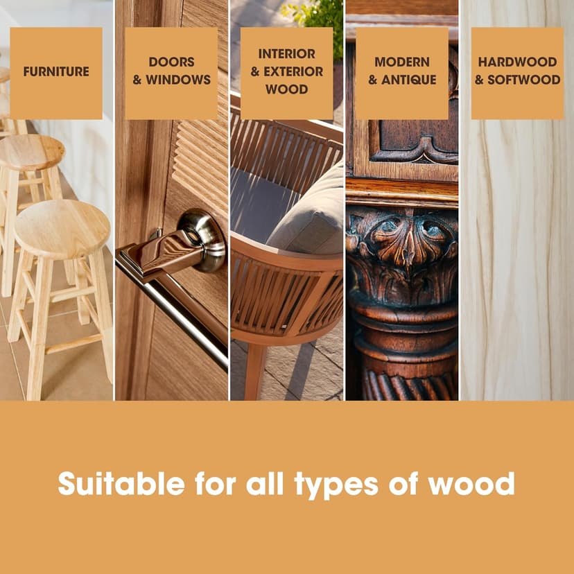 Furniture Clinic Wood Stain | Dark Oak | Water Based | Fast Drying, Low Odor, & Non-Toxic | for Indoor & Outdoor Furniture and More | Multiple Finishes | (8.5oz / 250ml)