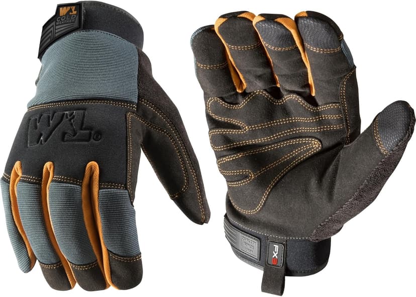 Wells Lamont FX3 Men's Extreme Dexterity Extra Wear Winter Work Gloves, Gray Large 7796