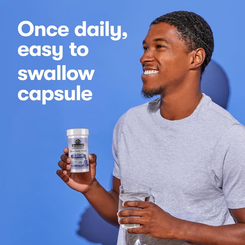 Garden of Life Garden of Life Probiotics for Men, Dr Formulated 50 Billion CFU 15 Probiotics for Digestive Health + Organic Prebiotic Fiber, Colon & Immune Support, Daily Gas Relief, Shelf Stable, 30 Capsules