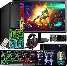 Dell Gaming OptiPlex Desktop RGB Computer PC, Intel Core i7, GeForce GT 1030 2GB GDDR5, 16GB RAM, 512GB SSD, 24 Inch HDMI Monitor, Keyboard Mouse and Headset, WiFi, W11 Pro (Renewed)