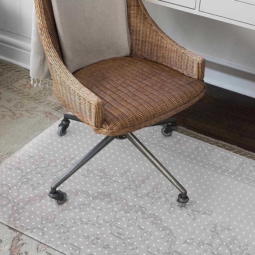 Azadx Chair Mat for Carpet 60"x 46" Large Office Chair Mat for Carpeted Floors, Carpet Protector Floor Mats on Low Pile Carpets Easy Glide Rolling Plastic Desk Computer Chairs Mats for Home