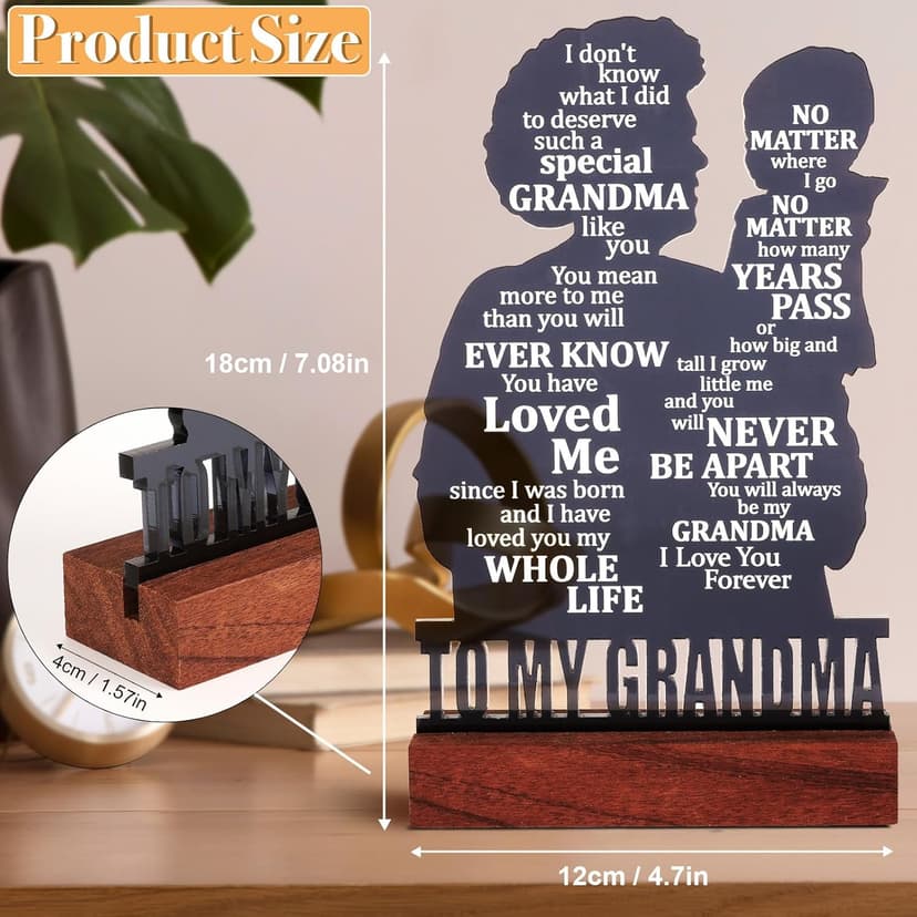 Christmas Gifts for Grandma, Valentines Day Gift for Grandma, Grandma Gifts from Grandson, Birthday Gifts for Grandma from Grandson, Mother's Day Gifts for Grandma, Best Grandma Gifts