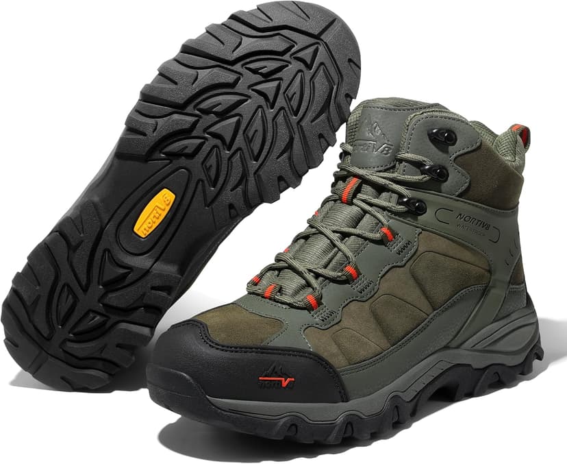 NORTIV 8 Men's Waterproof Hiking Boots Outdoor Mid Trekking Lightweight Mountaineering Shoes Paladin