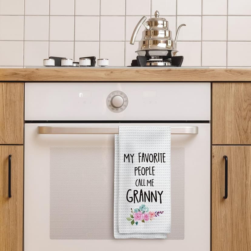 Granny Gifts Kitchen Towels, Granny Grandma Gifts for Mother’s Day Hand Towels, Call Me GrannyDish Towels Dishcloths Tea Towel for Kitchen, Grandma Gift KitchenBathroom Decor, 16x24in B0CZRCQ5J5