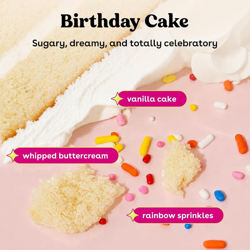 eos Natural Shea Lip Balm- Birthday Cake, All-Day Moisture Lip Care Products, 0.14 oz