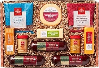 Hickory Farms Signature Beef Meat and Cheese Gift Basket (Large) - Box Set | Charcuterie Board Food | Summer Sausage | Father's Day | Mother's Day | Easter | Christmas | Holiday | Housewarming | Gourmet | Sympathy | Care Package