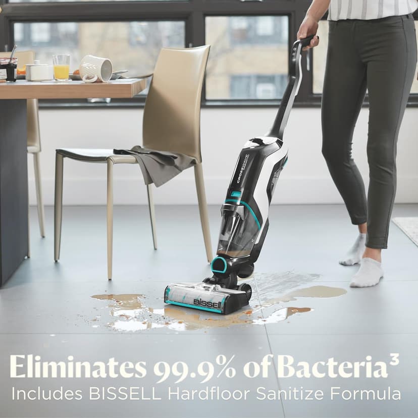 Bissell CrossWave Cordless Max Vacuum Mop All in One Wet and Dry Vac Combo Hard Floor Cleaner and Area Rugs, Cordless Mop, Pack-in Formulas Included, 2554A