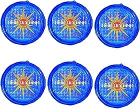 Solar Sun Rings UV Resistant Above Ground Inground Swimming Pool Hot Tub Spa Heating Accessory Circular Heater Solar Cover, SSRA, Sunburst (6 Pack)